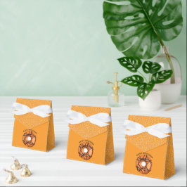 Trendy Halloween Spooky Oranje Web Donut Bedankdoosjes