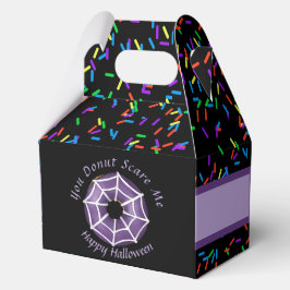 Trendy Halloween Spooky Paarse Web Donut Party Bedankdoosjes
