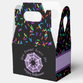 Trendy Halloween Spooky Paarse Web Donut Party Bedankdoosjes (Open)