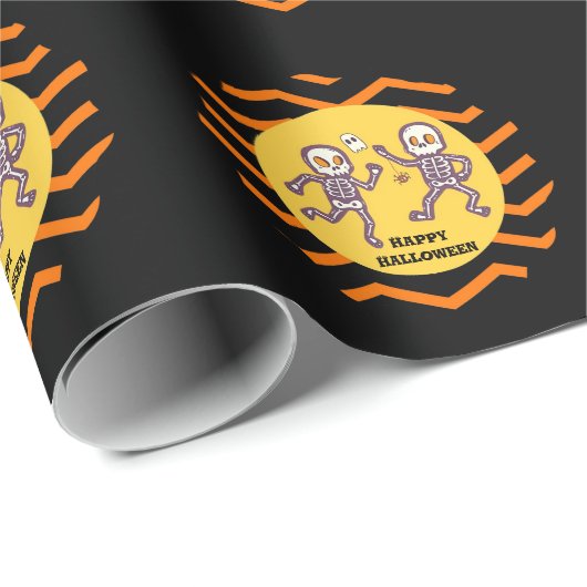 Trendy Halloween Spooky Skeletons Cadeaupapier (Rol Hoek)