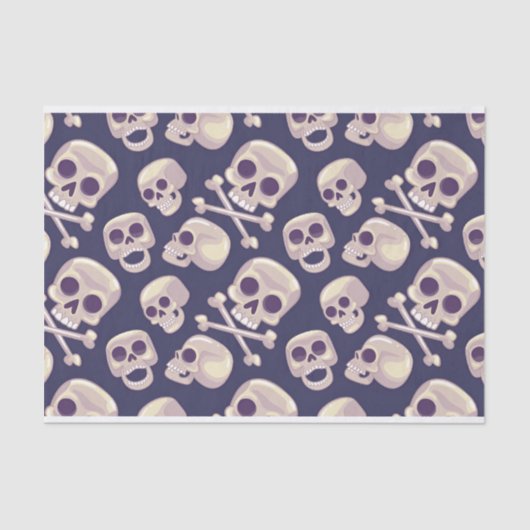Trendy Halloween Spooky Skulls Decoupage Print Tissuepapier (Voorkant)