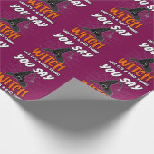Trendy Halloween Spooky Witch Quote Gift Cadeaupapier (Hoek)