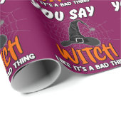 Trendy Halloween Spooky Witch Quote Gift Cadeaupapier (Rol Hoek)