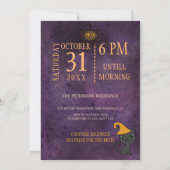 Trendy Halloween waterverf costuum party Kaart (Achterkant)