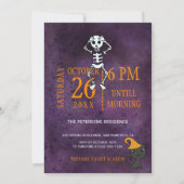 Trendy Halloween waterverf eng boer party Kaart (Achterkant)