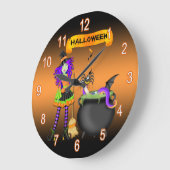 Trendy Halloween Witch Cauldron Round Wall Clock Grote Klok (Hoek)