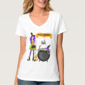 Trendy Halloween Witch Cauldron Women's T-Shirt (Voorkant)
