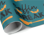 Trendy Halloween Witch Quote "Coffin Break" Gift Cadeaupapier (Rol Hoek)