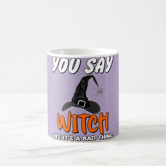Trendy Halloween Witchy Quote Koffiemok (Center)