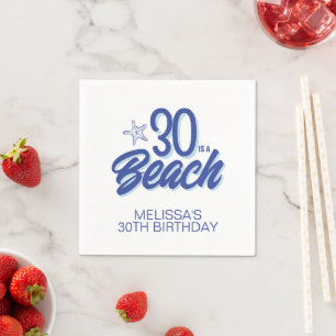 Trendy Hand Getekende Doodle 30 Is Een Strand Verj Servet