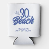 Trendy hand getrokken Doodle 30 is een strand verj Blikjeskoeler (Voorkant)