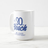 Trendy hand getrokken Doodle 30 is een strand verj Koffiemok (Voorkant links)