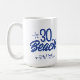 Trendy hand getrokken Doodle 30 is een strand verj Koffiemok