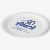 Trendy hand getrokken Doodle 30 is een strand verj Papieren Bordje (Gekanteld)