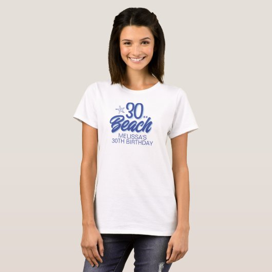 Trendy hand getrokken Doodle 30 is een strand verj T-shirt (Voorkant volledig)