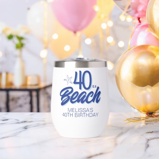 Trendy hand getrokken Doodle 40 is een strand verj (Vrijgezellenfeest (Gedraaid)  )