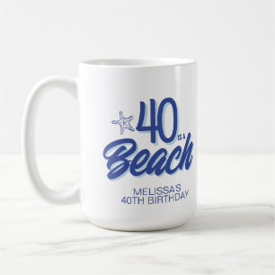 Trendy hand getrokken Doodle 40 is een strand verj Koffiemok