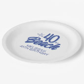 Trendy hand getrokken Doodle 40 is een strand verj Papieren Bordje (Gekanteld)