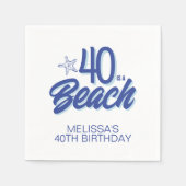 Trendy hand getrokken Doodle 40 is een strand verj Servet (Voorkant)