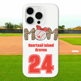 Trendy Hand getrokken Honkbal Mama Gepersonaliseer iPhone 16 Pro Hoesje