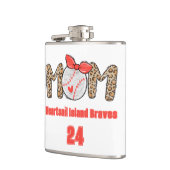 Trendy Hand getrokken Honkbal Mama Gepersonaliseer Heupfles (Links)