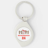 Trendy Hand getrokken Honkbal Mama Gepersonaliseer Sleutelhanger (Voorkant)