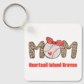 Trendy Hand getrokken Honkbal Mama Gepersonaliseer Sleutelhanger (Voorkant)