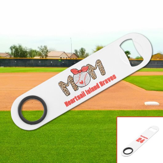 Trendy Hand getrokken Honkbal Mama Gepersonaliseer Speed Flessenopener