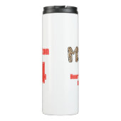 Trendy Hand getrokken Honkbal Mama Gepersonaliseer Thermosbeker (Achterkant)