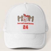 Trendy Hand getrokken Honkbal Mama Gepersonaliseer Trucker Pet (Voorkant)