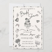 Trendy Hand getrokken krabbel plezier Vrijgezellen Kaart (Voorkant)