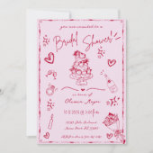 Trendy Hand getrokken krabbel plezier Vrijgezellen Kaart (Voorkant)