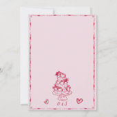 Trendy Hand getrokken krabbel plezier Vrijgezellen Kaart (Achterkant)