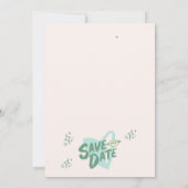 Trendy Hand getrokken Sage Scribble Fun Save the D Kaart (Achterkant)