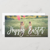 Trendy Hand Lettered Script | Pasfoto Feestdagenkaart (Voorkant / Achterkant)