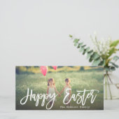 Trendy Hand Lettered Script | Pasfoto Feestdagenkaart (Staand voorkant)