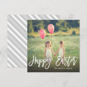 Trendy Hand Lettered Script | Pasfoto Feestdagenkaart (Voorkant / Achterkant)