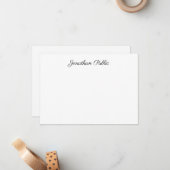 Trendy Hand Script Naam Sjabloon Elegant Modern (Voorkant / Achterkant in situ)