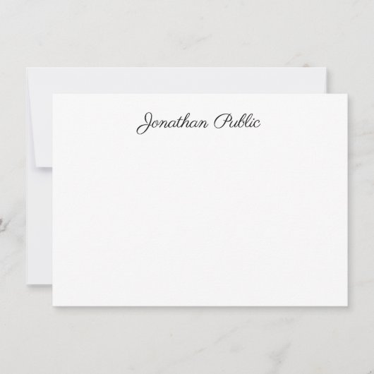 Trendy Hand Script Naam Sjabloon Elegant Modern (Voorkant)