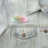 Trendy Hand Script Text Elegant Colorful Sjabloon Naamplaatje (In situ)