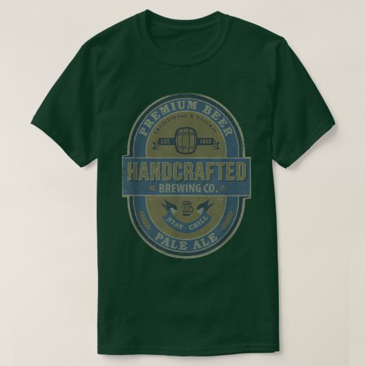 Trendy Handcrafted Beer Bleek Ale T-shirt (Design voorkant)