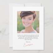 Trendy handgeschreven Afstuderen Bedankt (Achterkant)