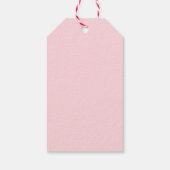 Trendy Handgeschreven Dank u Tekst Blush roze Cadeaulabel (Achterkant)