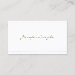 Trendy handgeschreven Gold Script Glam Luxe Design Visitekaartje