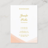 Trendy Handgeschreven Gouden Script Moderne Sjablo Visitekaartje (Achterkant)