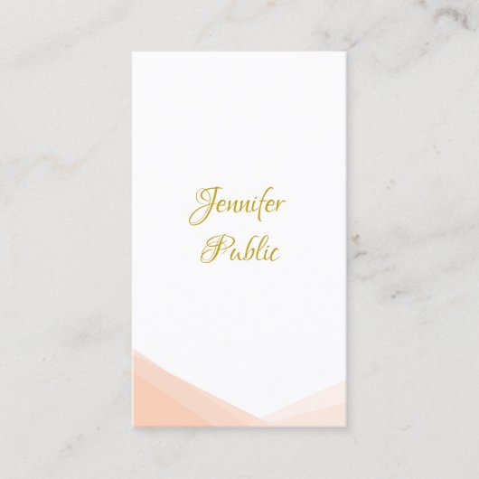 Trendy Handgeschreven Gouden Script Sjabloon Moder Visitekaartje (Voorkant)