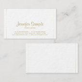 Trendy Handgeschreven Manuscript Elegant Plain Lux Visitekaartje (Voorkant / Achterkant)