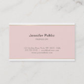 Trendy handgeschreven script Blush roze gouden pla Visitekaartje (Achterkant)