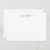 Trendy handgeschreven script gepersonaliseerd paar notitiekaartje (Voorkant / Achterkant)