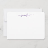 Trendy handgeschreven script gepersonaliseerd paar notitiekaartje (Voorkant)